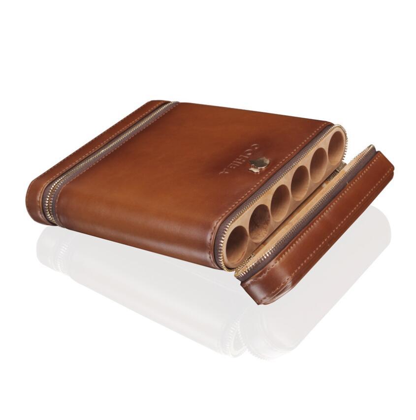 Cedar Wood 6-Pack Portable Cigar Humidor