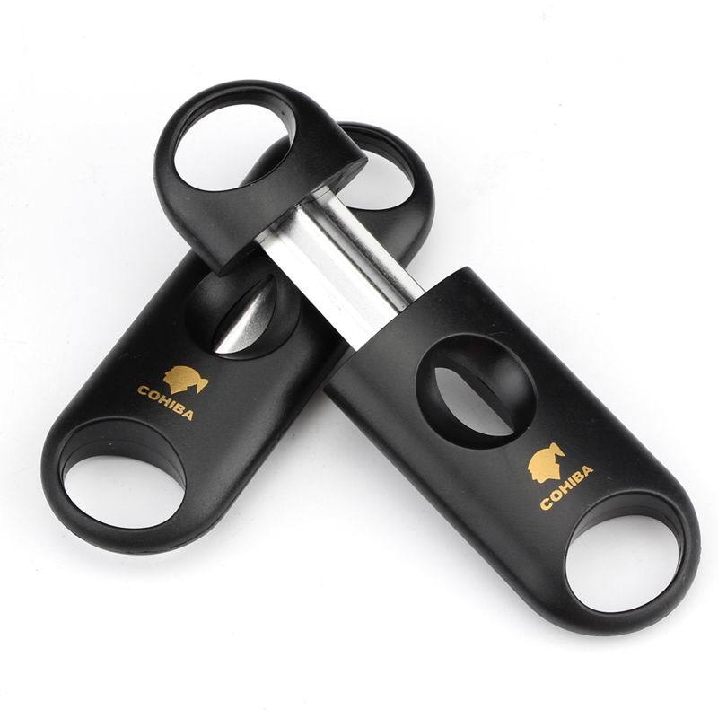 Black Metal & Stainless Steel Cigar Cutter