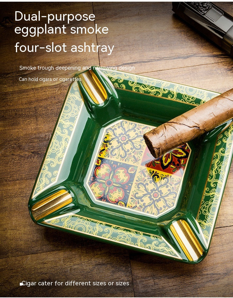 Classic Ceramic Cigar Ashtray