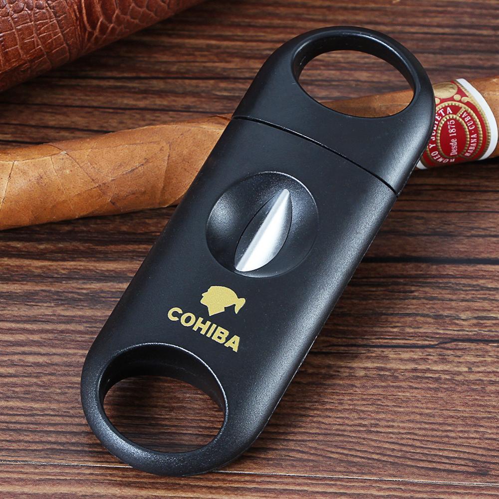 Black Metal & Stainless Steel Cigar Cutter