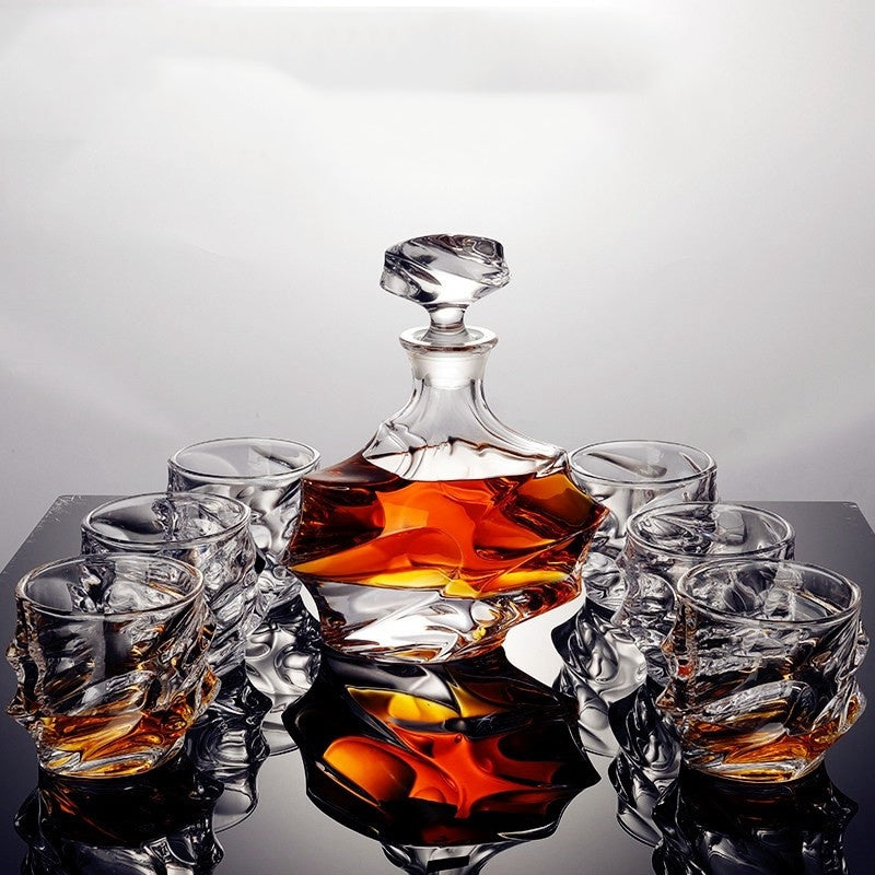 Crystal Nordic Style Decanter & Glass Set