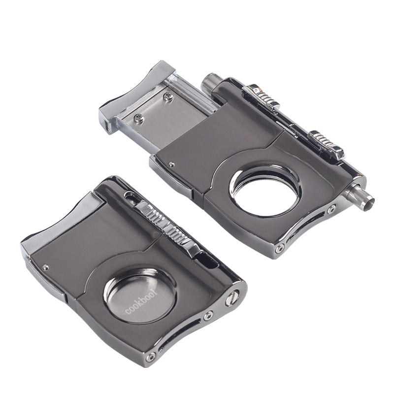 Black Stainless Steel Cigar Cutter