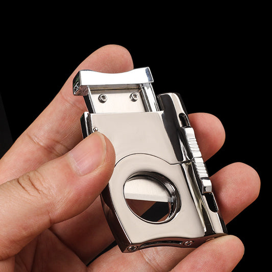 Black Stainless Steel Cigar Cutter